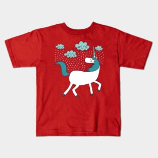 Magical Unicorn - Summer Rain Kids T-Shirt